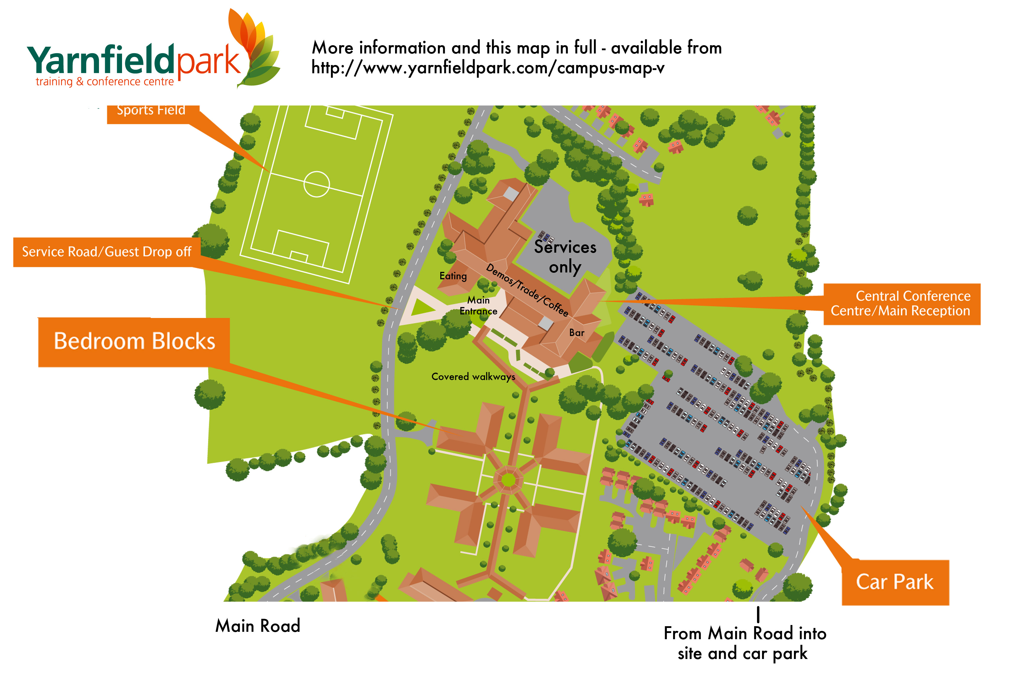 Map for the 2018 AWGB woodturning seminar at Yarnfield Park